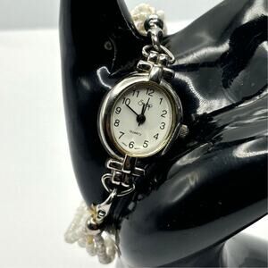 Stunning Silver Beaded Watch
